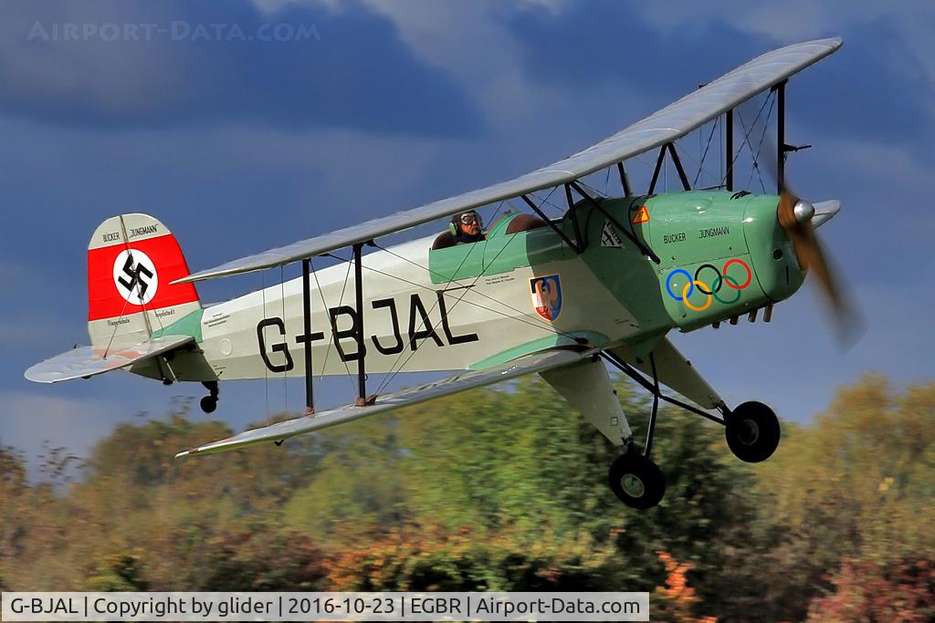 G-BJAL, 1957 Bucker 1-131E Jungmann C/N 1028, Resident returning from local flight