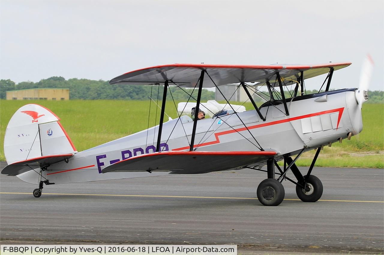 F-BBQP, Nord Stampe SV-4C C/N 191, Nord Stampe SV-4C, Taxiing to holding point rwy 24, Avord Air Base 702 (LFOA) Open day 2016