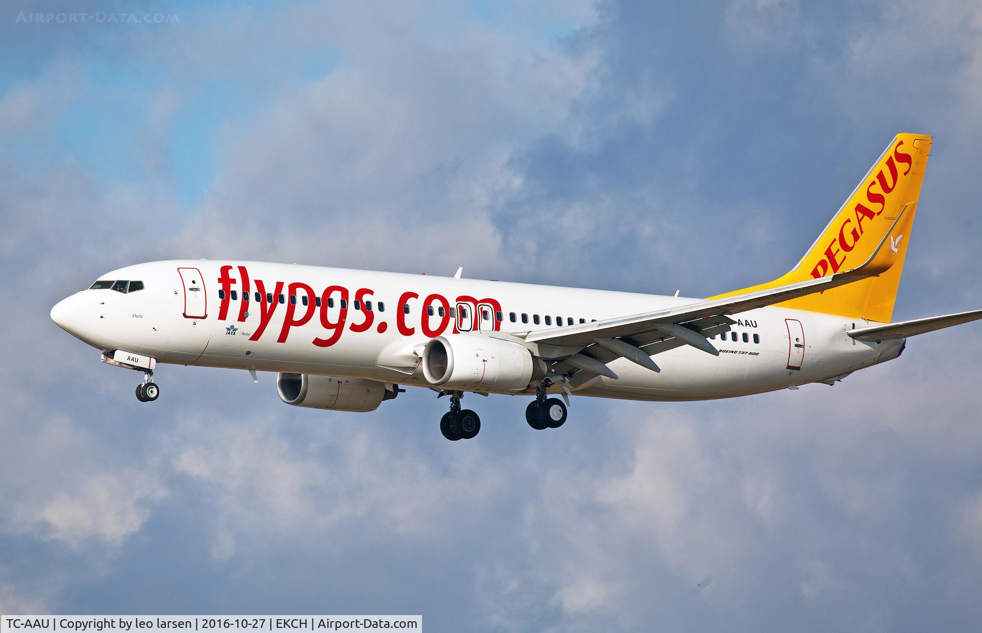TC-AAU, 2010 Boeing 737-82R C/N 40873, Copenhagen 27.10.16