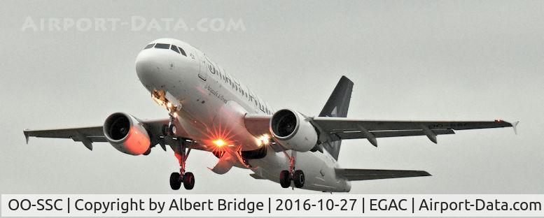 OO-SSC, 1999 Airbus A319-112 C/N 1086, Brussels Airlines Airbus A319 departing Belfast City for Brussels.