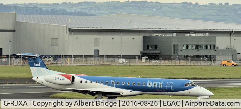 G-RJXA, 1999 Embraer EMB-145EP (ERJ-145EP) C/N 145136, Arriving at Belfast City with a Brussels Airlines flight from Brussels.