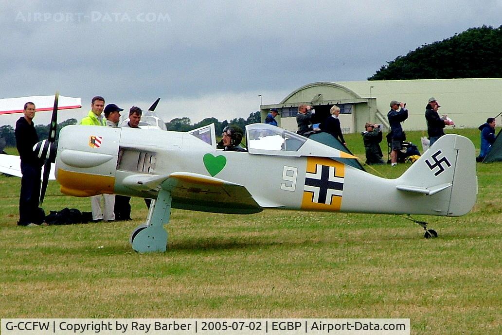 G-CCFW, 2003 WAR Focke-Wulf 190 C/N PFA 081-12729, W.A.R. Focke-Wulf Fw.190 Replica [PFA 081-12729] Kemble~G 02/07/2005