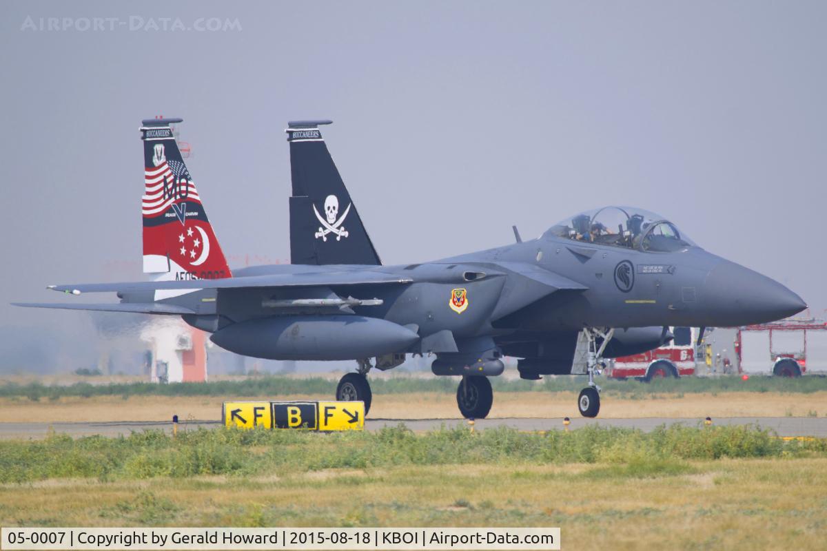 05-0007, 2005 Boeing F-15SG Strike Eagle C/N SG7, Declared an IFE, but landed safely. F-15SG from the 428th Fighter Sq. 