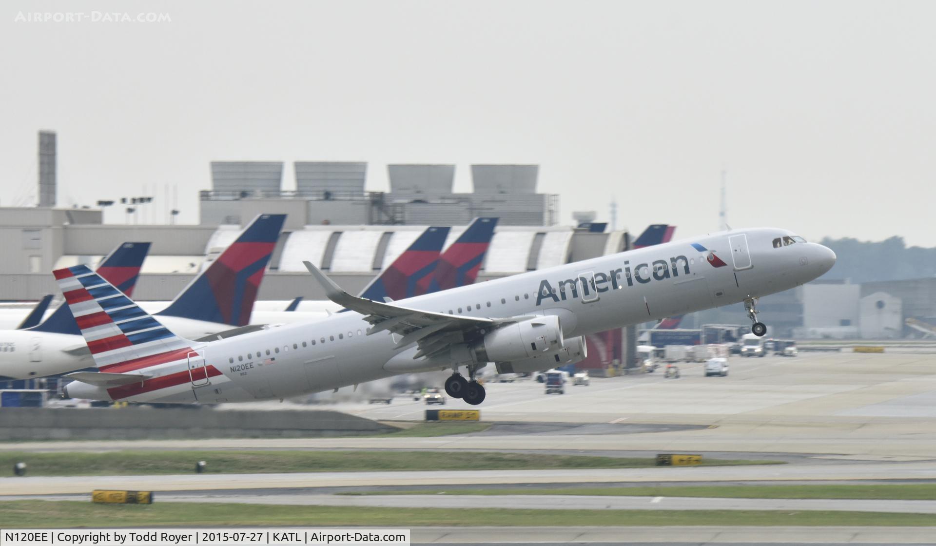 N120EE, 2014 Airbus A321-231 C/N 6227, Departing Atlanta