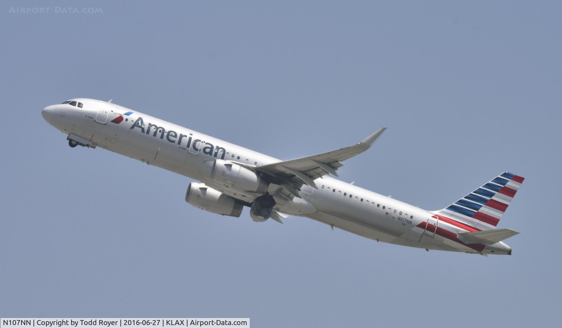 N107NN, 2013 Airbus A321-231 C/N 5938, Departing LAX