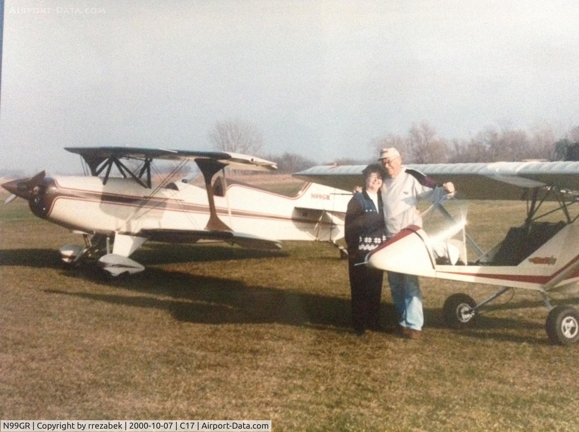 N99GR, 1995 Steen Skybolt C/N SS8194GR, Jack and Maryann Rezabek with their handbuilt Steen Skybolt and Kolb Firestar