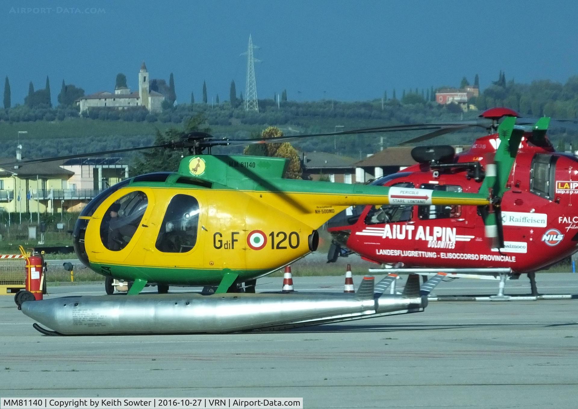 MM81140, Breda Nardi NH-500MD C/N 123, Shutting down after landing