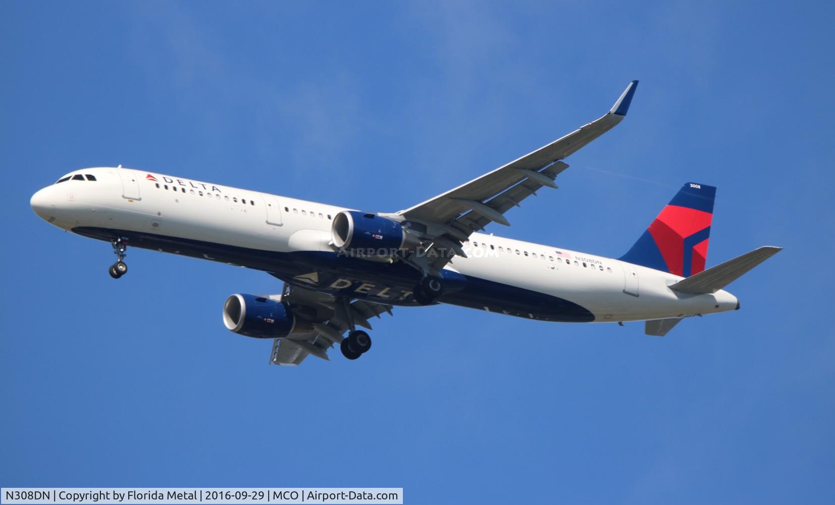 N308DN, 2016 Airbus A321-211 C/N 7233, Delta