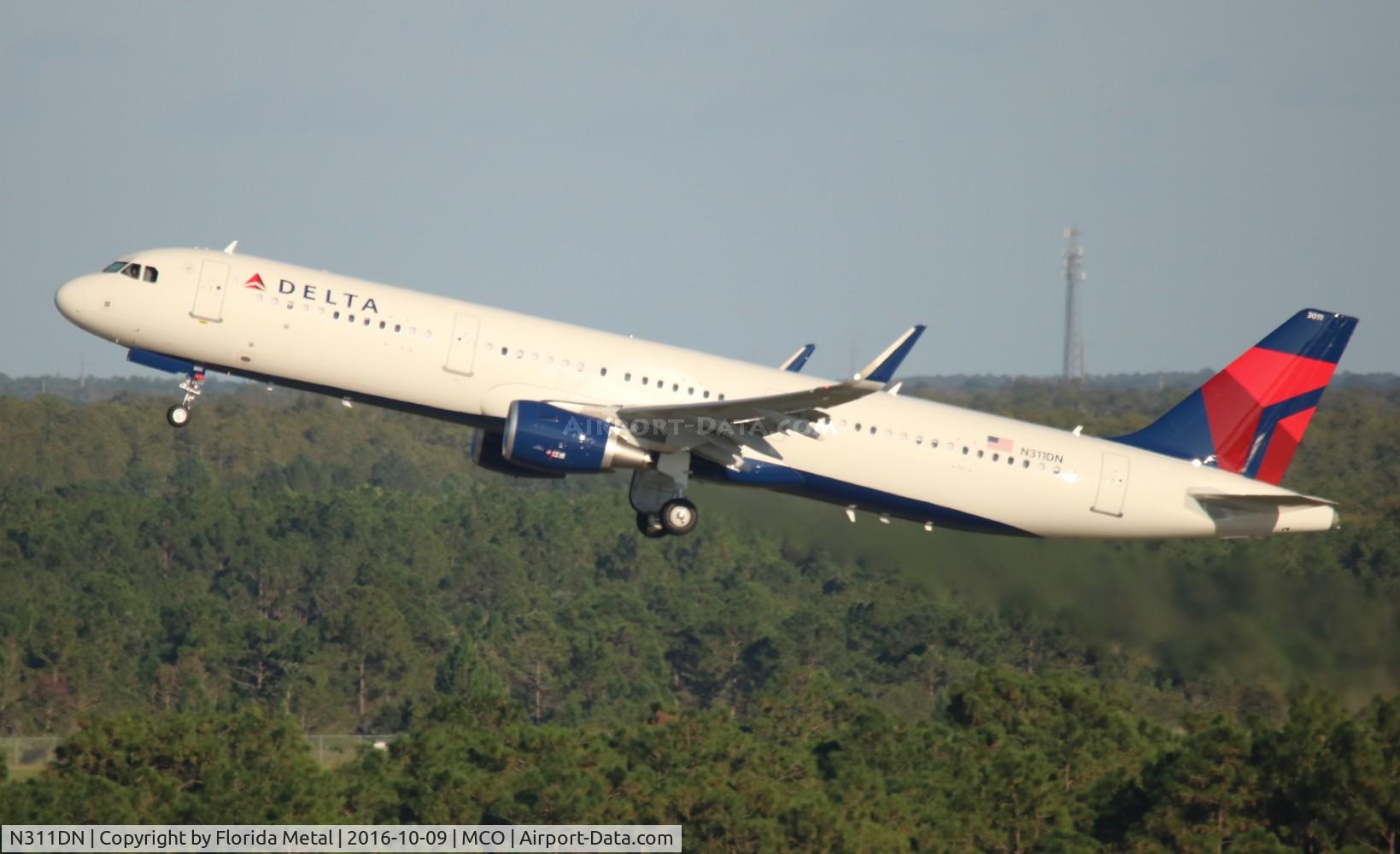 N311DN, 2016 Airbus A321-211 C/N 7304, Delta