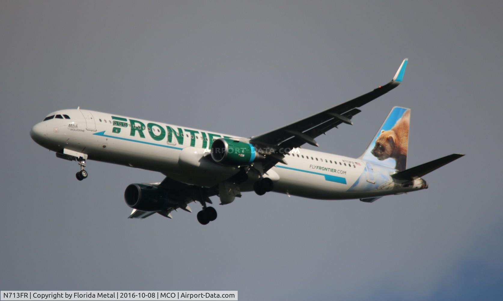 N713FR, 2016 Airbus A321-211 C/N 7286, Mitch the Wolverine
