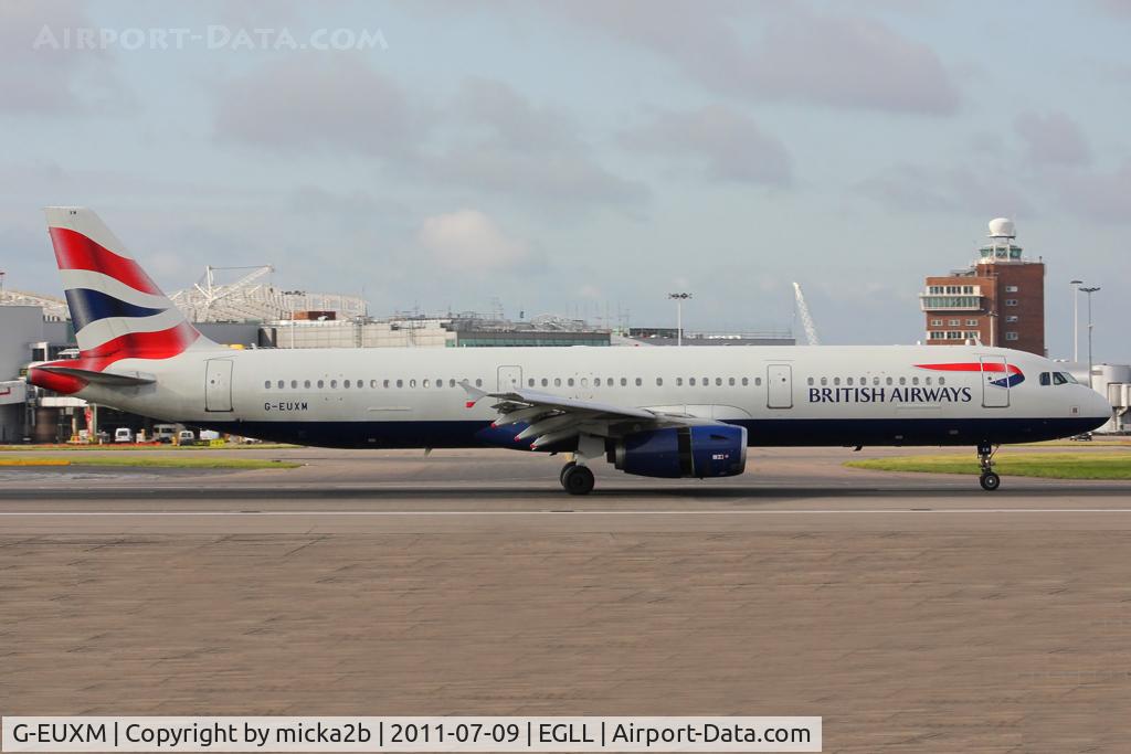 G-EUXM, 2007 Airbus A321-231 C/N 3290, Landing