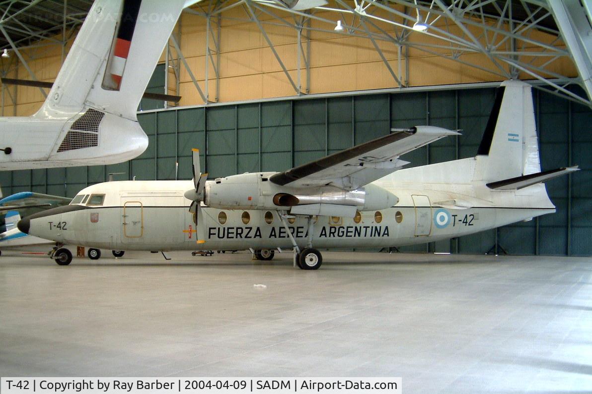 T-42, 1967 Fokker F.27-600 Friendship C/N 10346, Fokker F-27-600 Friendship [10346] (Ex Argentine Air Force) Buenos Aires-Moron~LV 09/04/2004