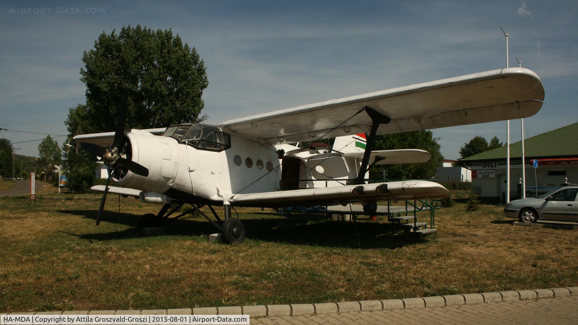 HA-MDA, 1977 PZL-Mielec An-2R C/N 1G176-23, Gyöngyös, Hungary. Buffet formed in front of a gas station