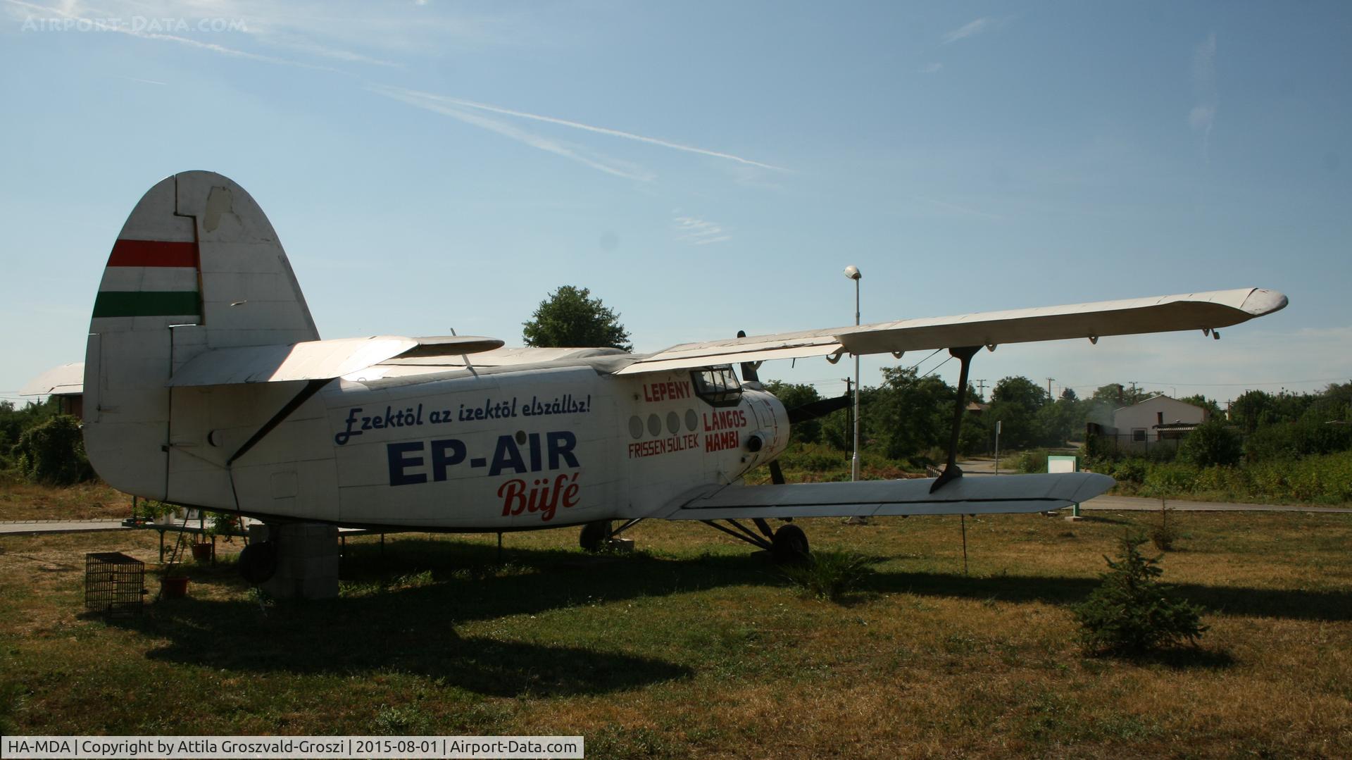 HA-MDA, 1977 PZL-Mielec An-2R C/N 1G176-23, Gyöngyös, Hungary. Buffet formed in front of a gas station