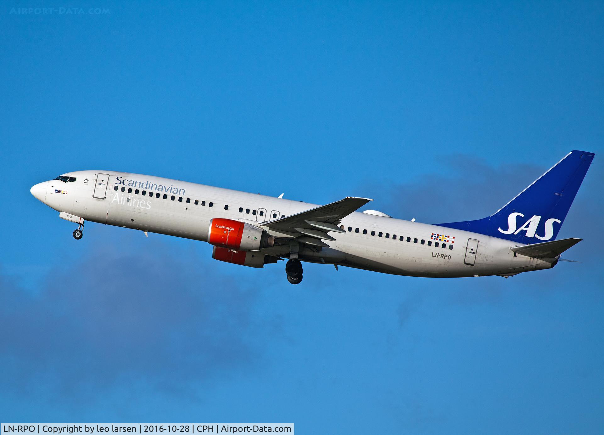 LN-RPO, 2000 Boeing 737-883 C/N 30467, Copenhagen 28.10.16