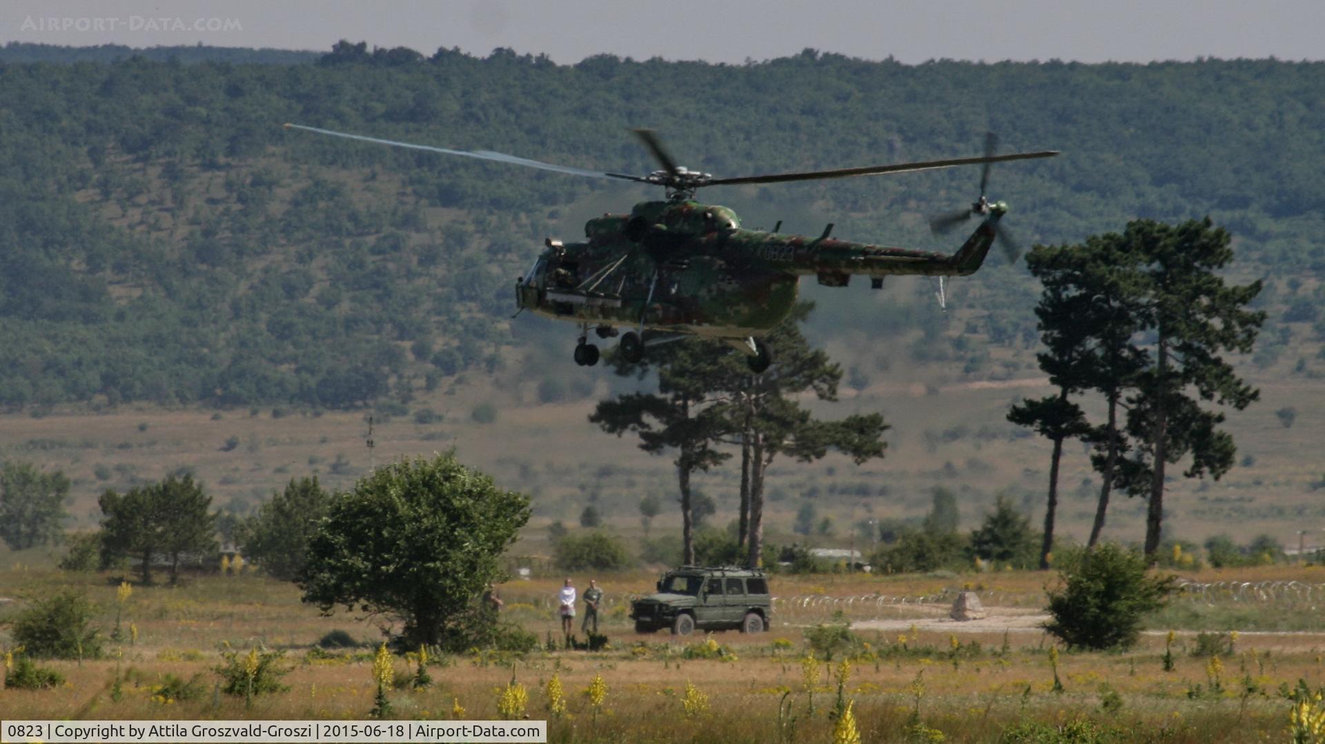 0823, 1987 Mil Mi-17M C/N 108M23, Veszprém, Jutas-újmajor Military training base, Hungary