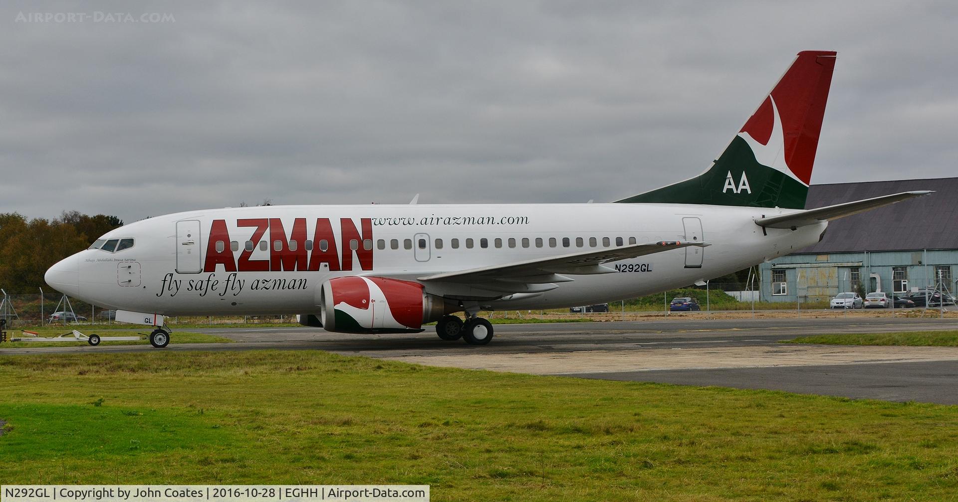 N292GL, 1998 Boeing 737-5L9 C/N 29235, Returning from engine running with 
