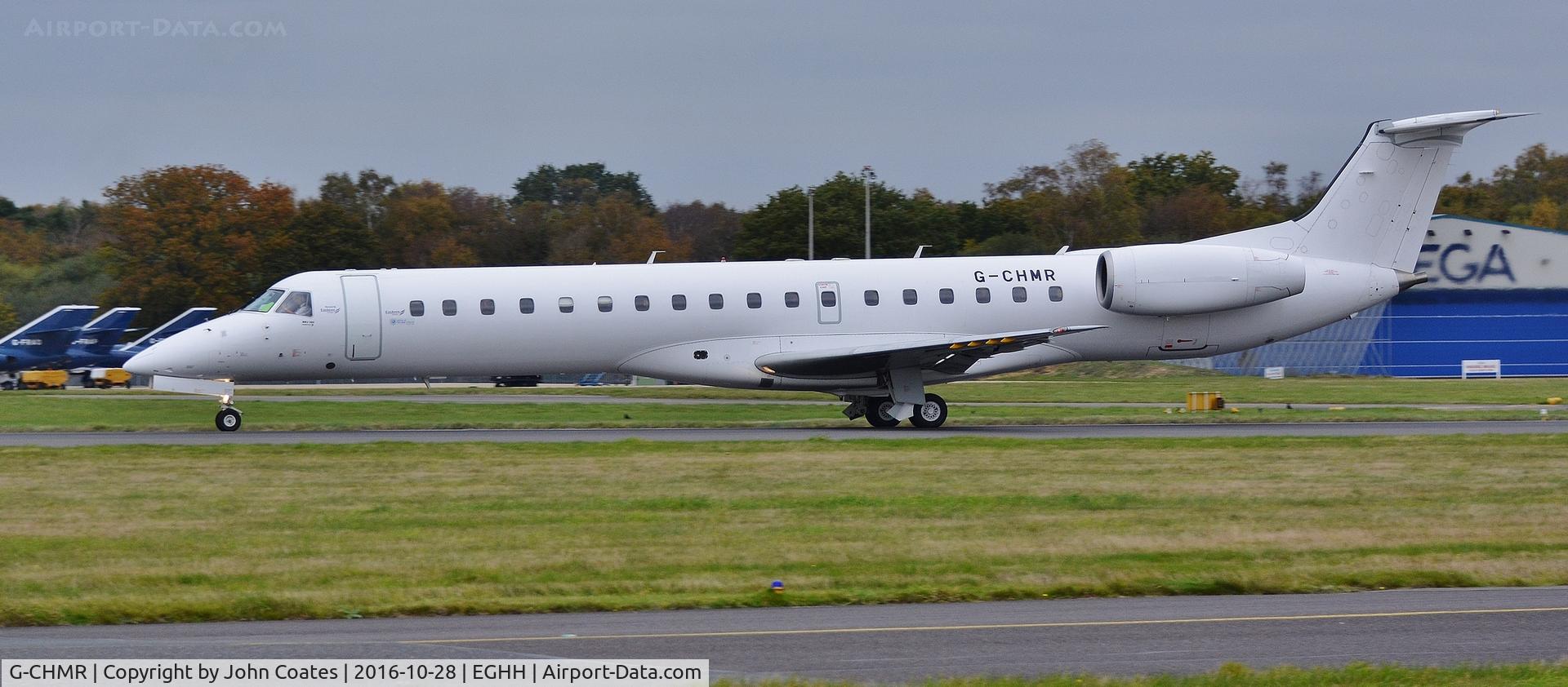 G-CHMR, 2001 Embraer EMB-145MP (ERJ-145MP) C/N 145405, Departing with AFCB Cherries to play Middlesborough