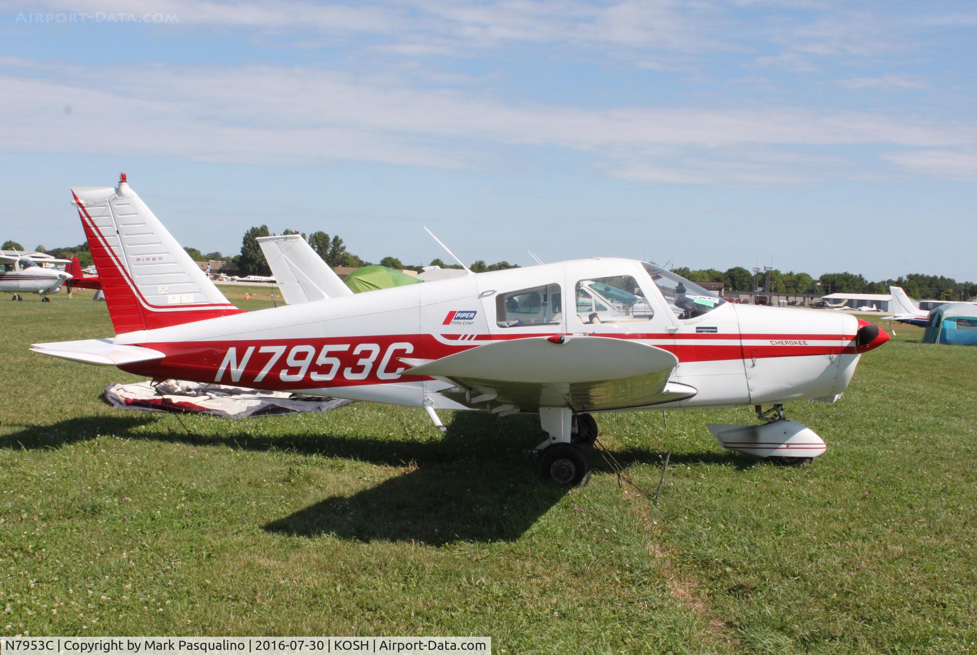 N7953C, 1975 Piper PA-28-140 Cherokee Cruiser C/N 28-7625090, Piper PA-28-140