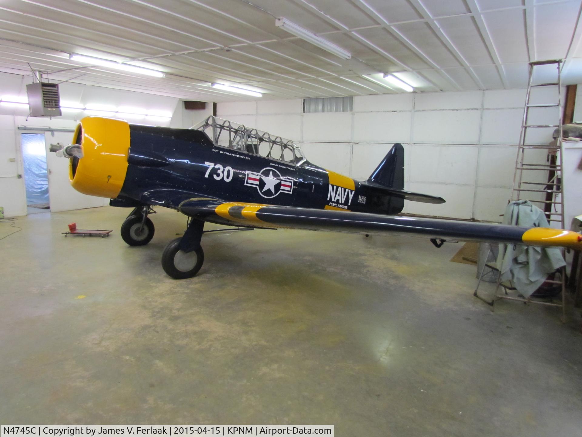 N4745C, 1943 North American SNJ-5 Texan C/N 88-14518, I completely restored N4745C from 2009-2016.  Aircraft first flown after restoration on April 15,2015