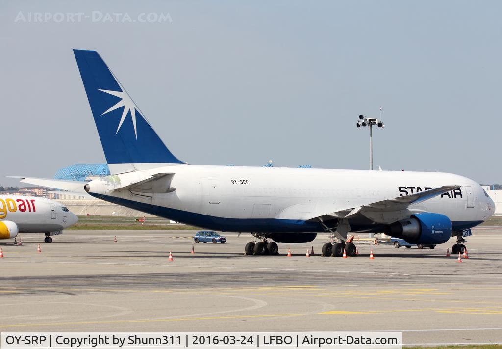OY-SRP, 1982 Boeing 767-232 C/N 22220, Parked at the Cargo apron... new c/s