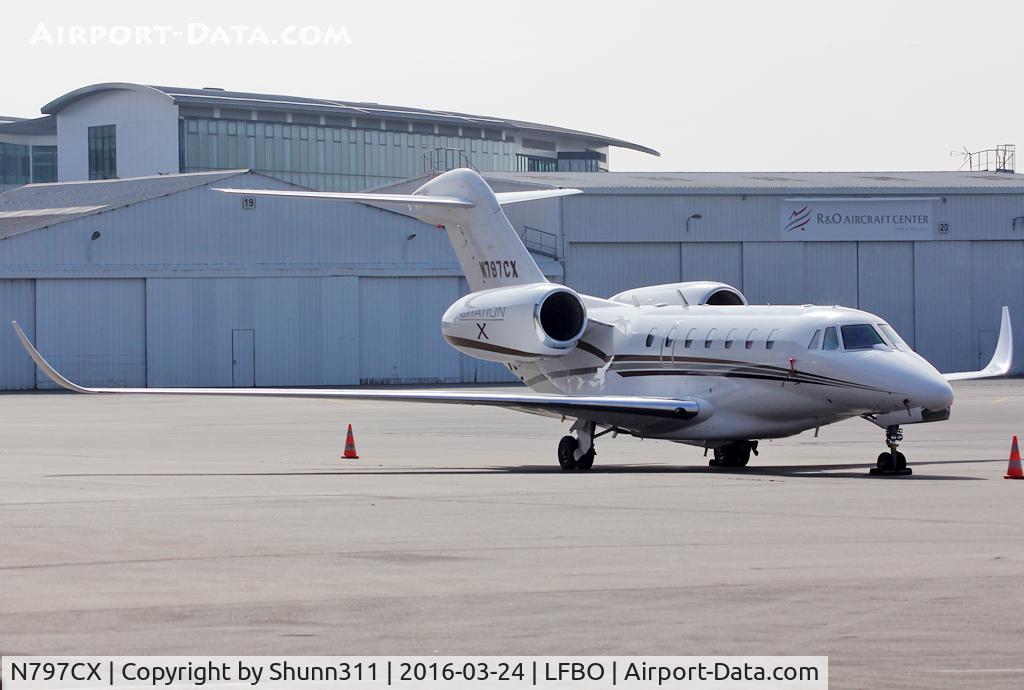 N797CX, 2009 Cessna 750 Citation X C/N 750-0297, Parked at the General Aviation area...