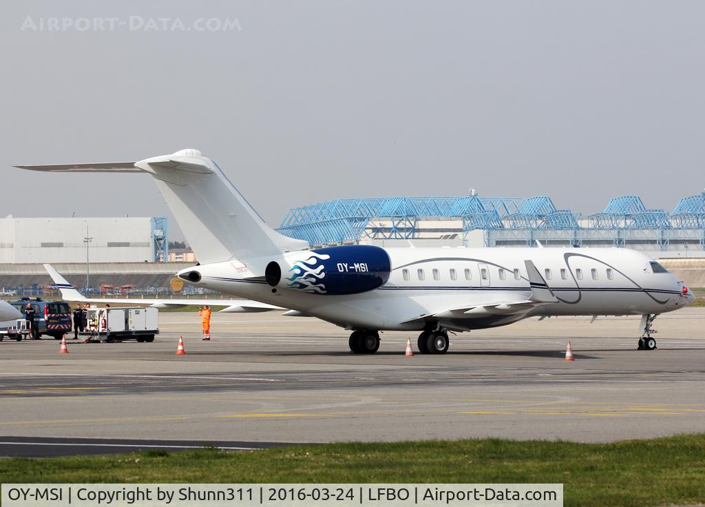 OY-MSI, 1999 Bombardier BD-700-1A10 Global Express C/N 9032, Parked at the General Aviation area...