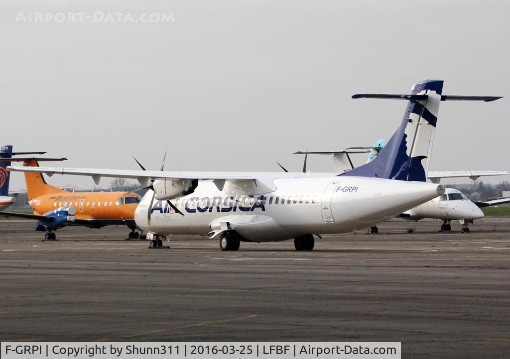 F-GRPI, 2005 ATR 72-212A C/N 722, Parked for maintenance @ LFBF