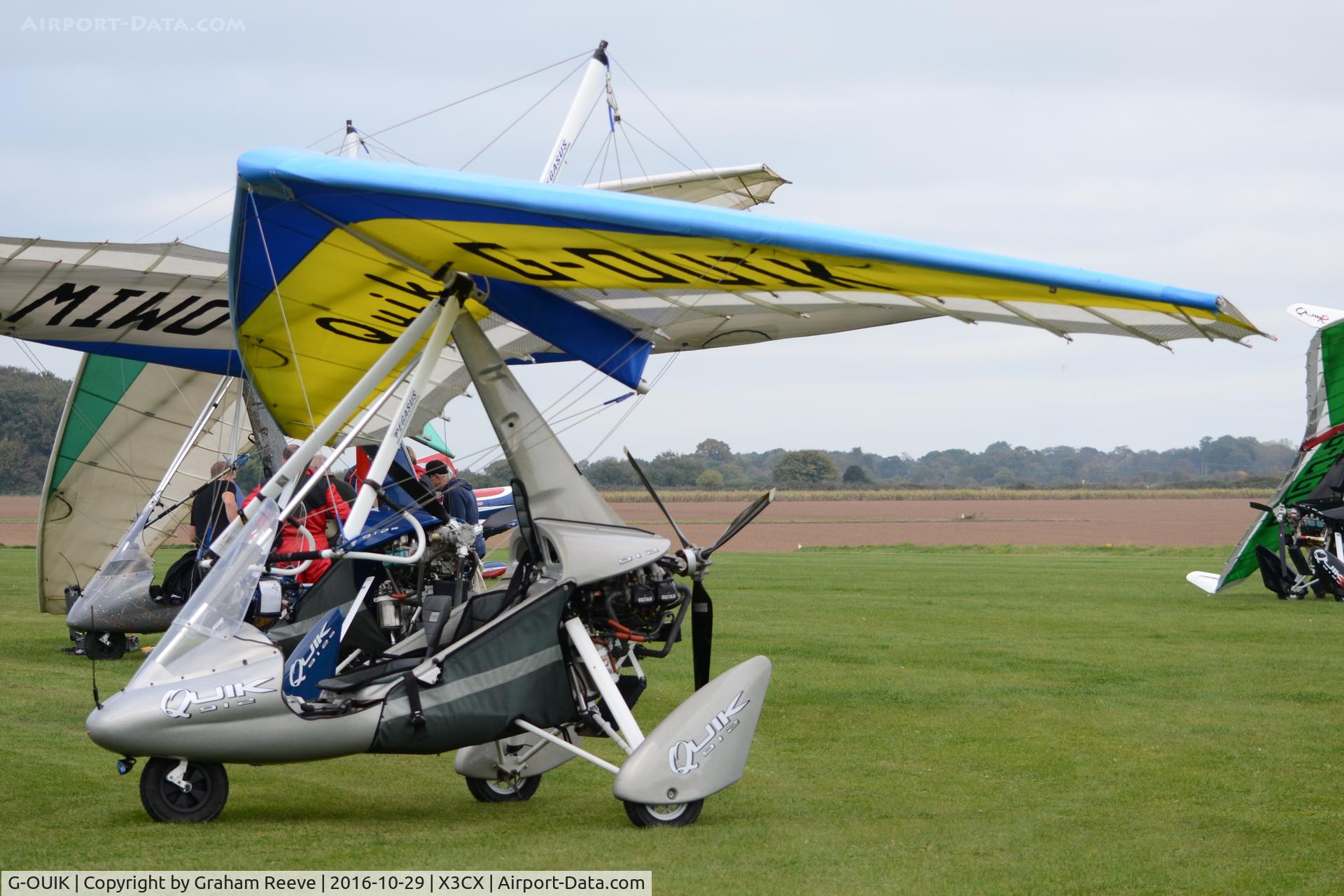 G-OUIK, 2003 Mainair Pegasus Quik C/N 7983, Parked at Northrepps.
