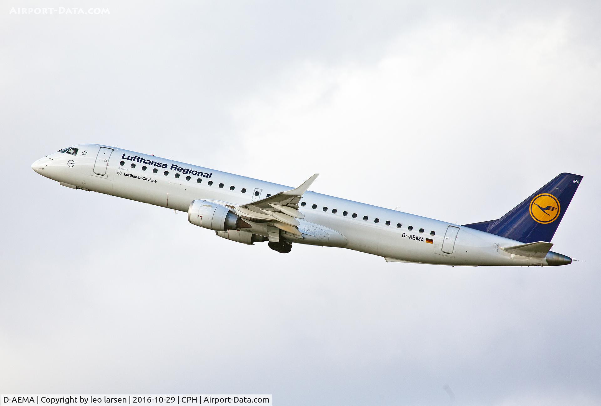 D-AEMA, 2009 Embraer 195LR (ERJ-190-200LR) C/N 19000290, Copenhagen 29.10.16