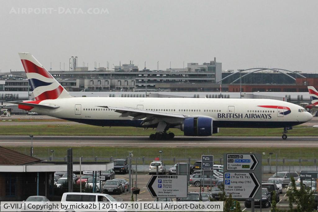 G-VIIJ, 1997 Boeing 777-236/ER C/N 27492, Landing