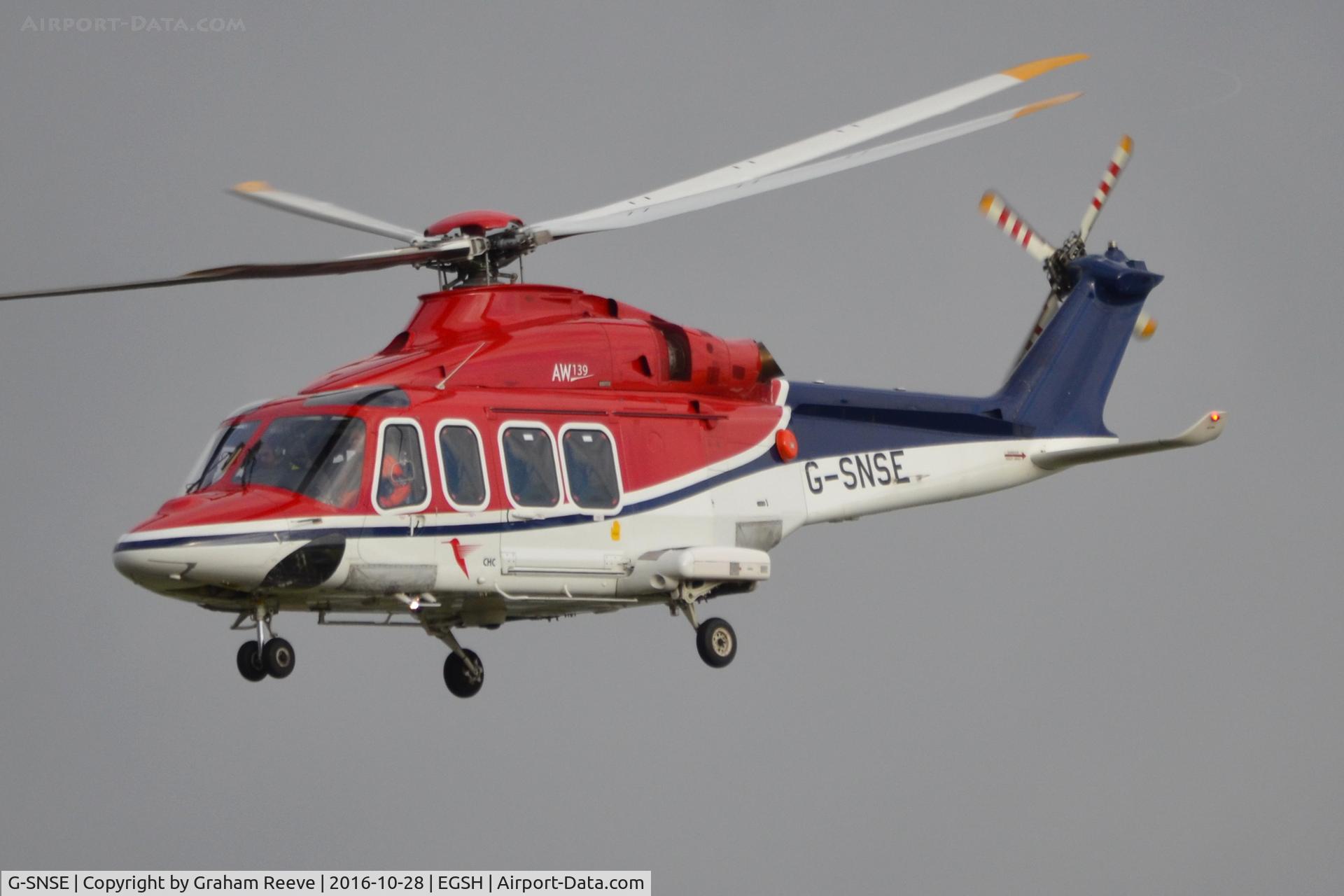 G-SNSE, 2014 AgustaWestland AW-139 C/N 31561, Departing from Norwich.