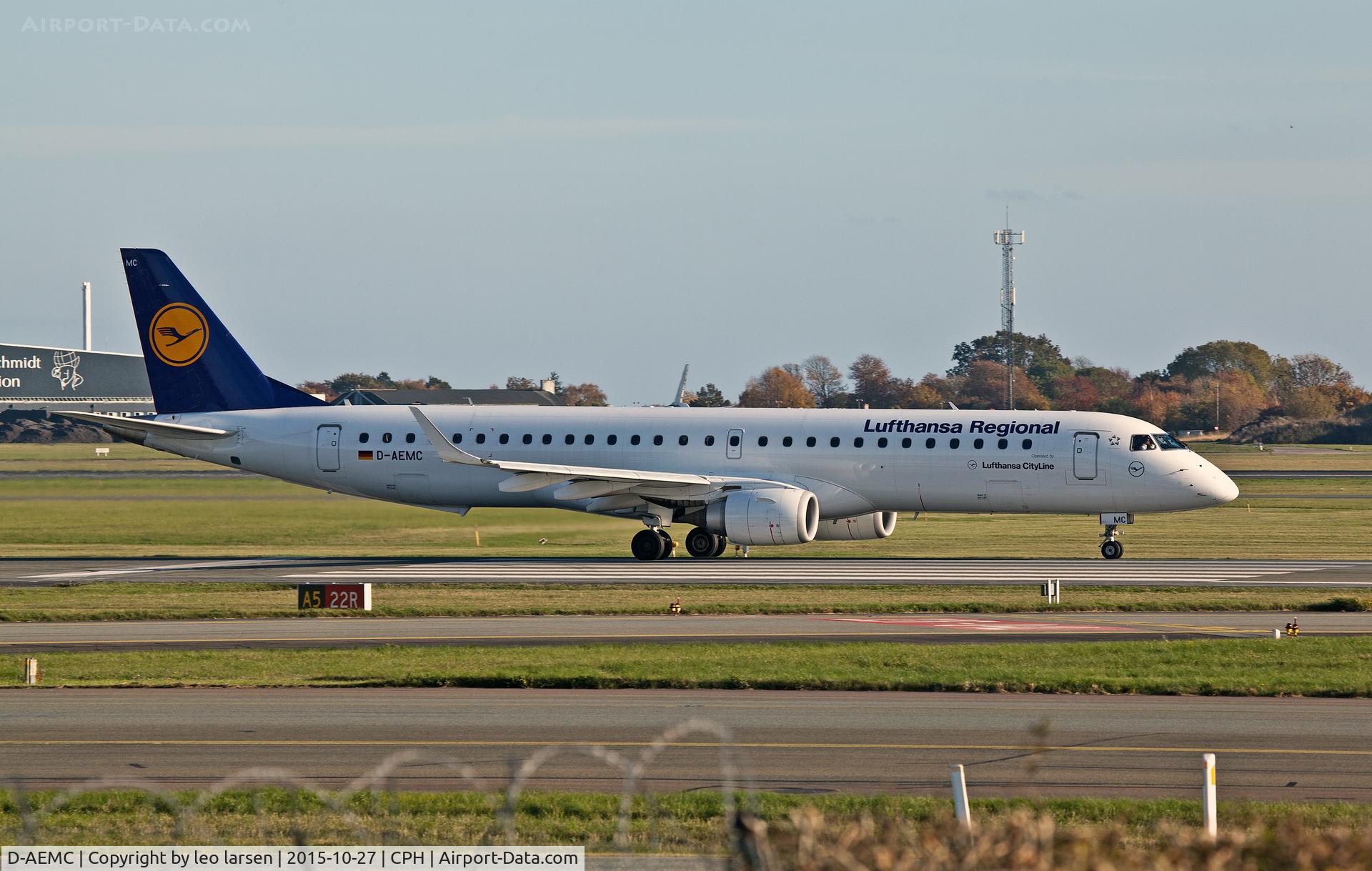 D-AEMC, 2009 Embraer 195LR (ERJ-190-200LR) C/N 19000300, Copenhagen 27.10.15