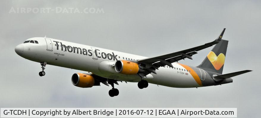 G-TCDH, 2015 Airbus A321-211 C/N 6515, Reus flight on final approach to Belfast International.