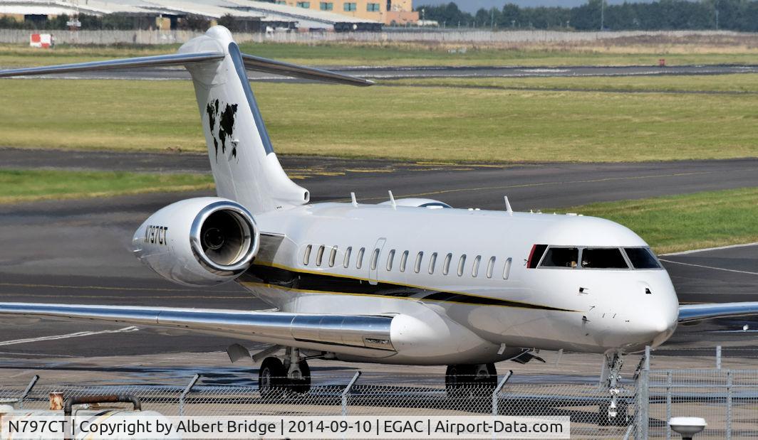 N797CT, 2011 Bombardier BD-700-1A10 Global 6000 C/N 9435, At Belfast City.
