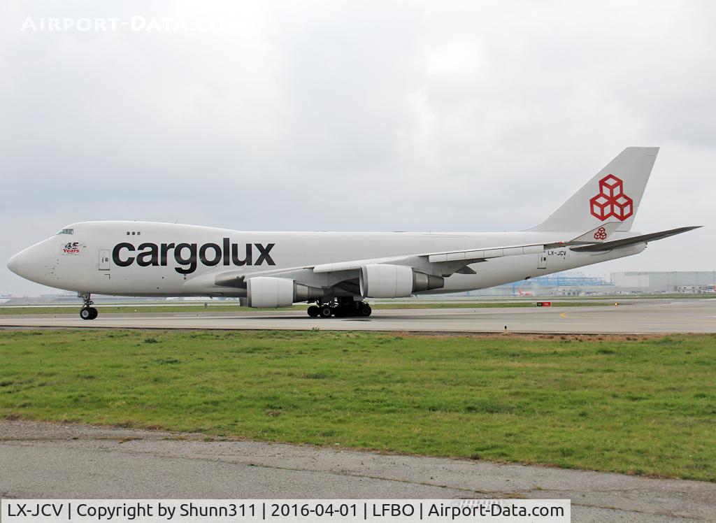 LX-JCV, 2006 Boeing 747-4EVF/ER C/N 35171, Taxiing to the Cargo apron...