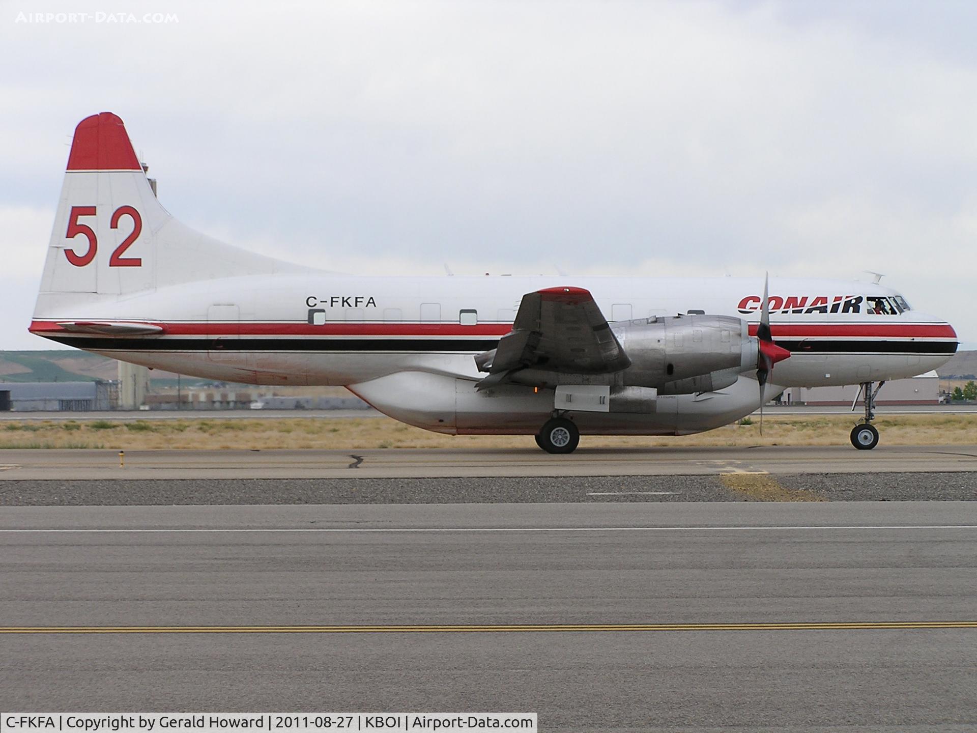 C-FKFA, 1953 Convair 580 C/N 100, Taxing on Alpha for RWY 10L.