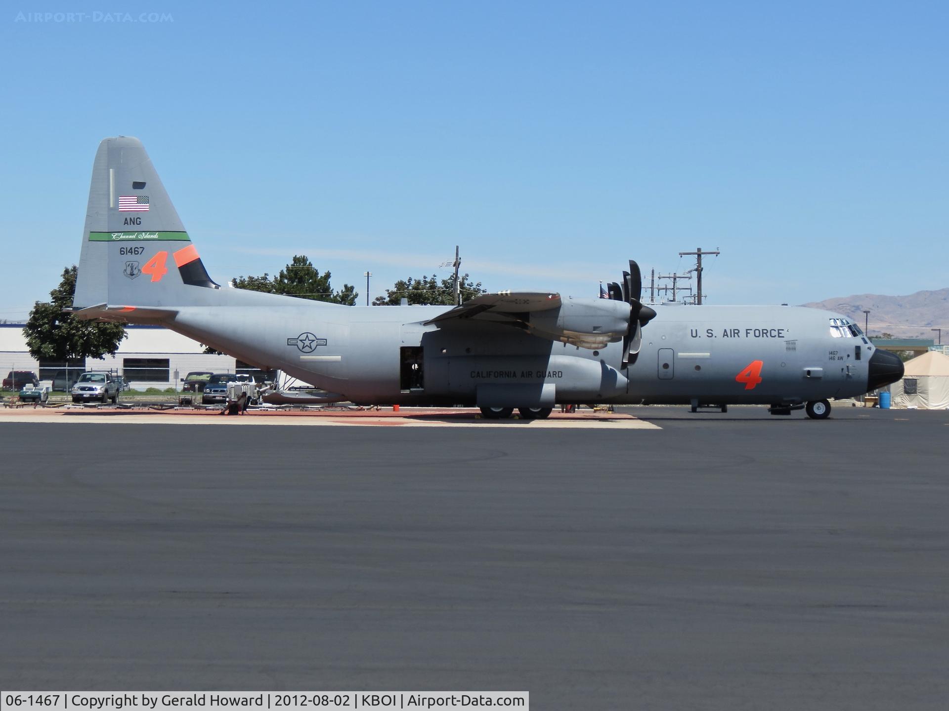 06-1467, 2006 Lockheed Martin C-130J-30 Super Hercules C/N 382-5585, Parked on NIFC ramp. 146th Air Wing, CA ANG equipped with MAFFS.