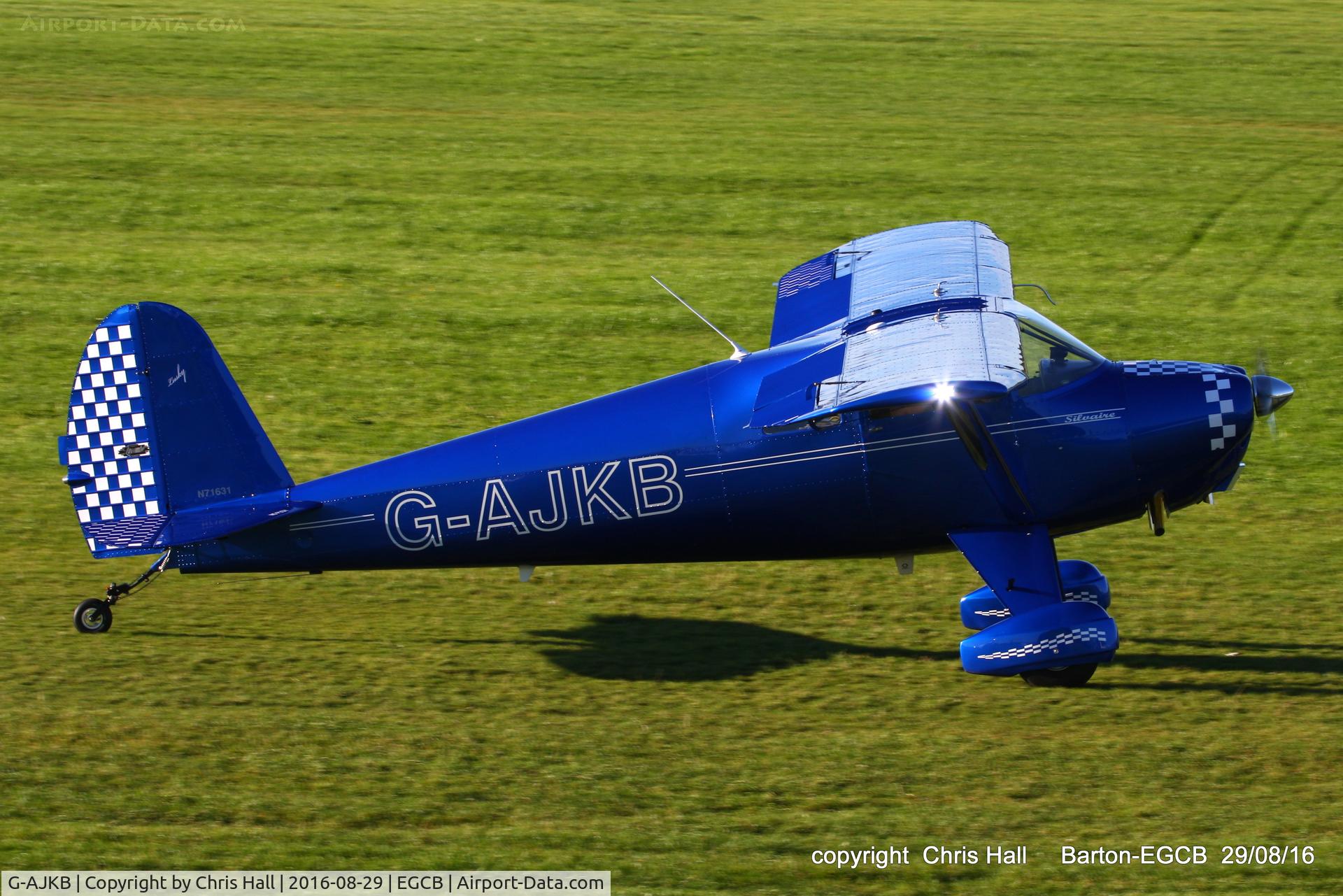 G-AJKB, 1946 Luscombe 8E Silvaire C/N 3058, at Barton