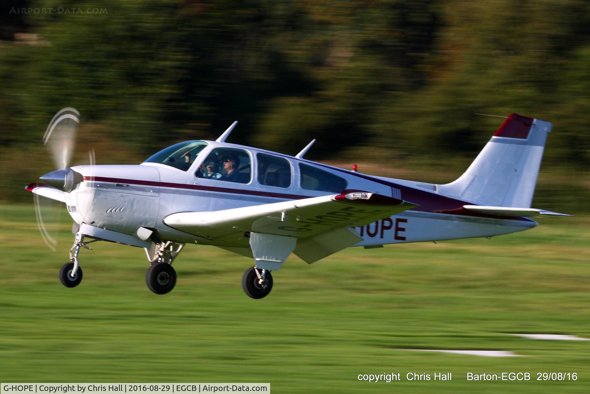 G-HOPE, 1978 Beech F33A Bonanza Bonanza C/N CE-805, at Barton