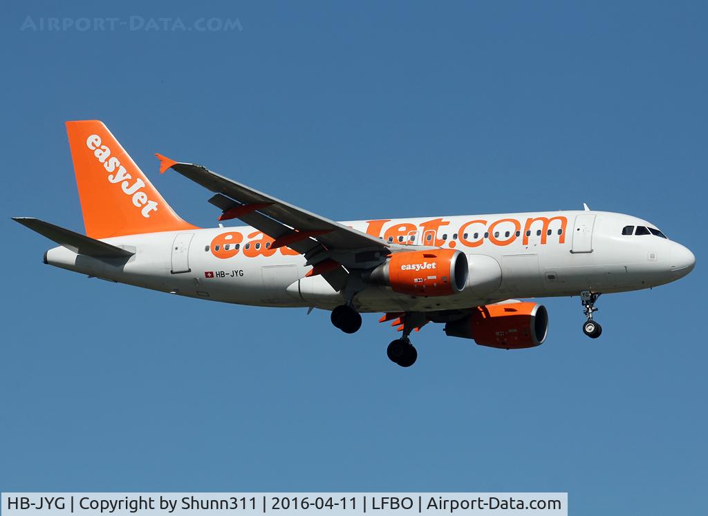 HB-JYG, 2011 Airbus A319-111 C/N 4781, Landing rwy 14R