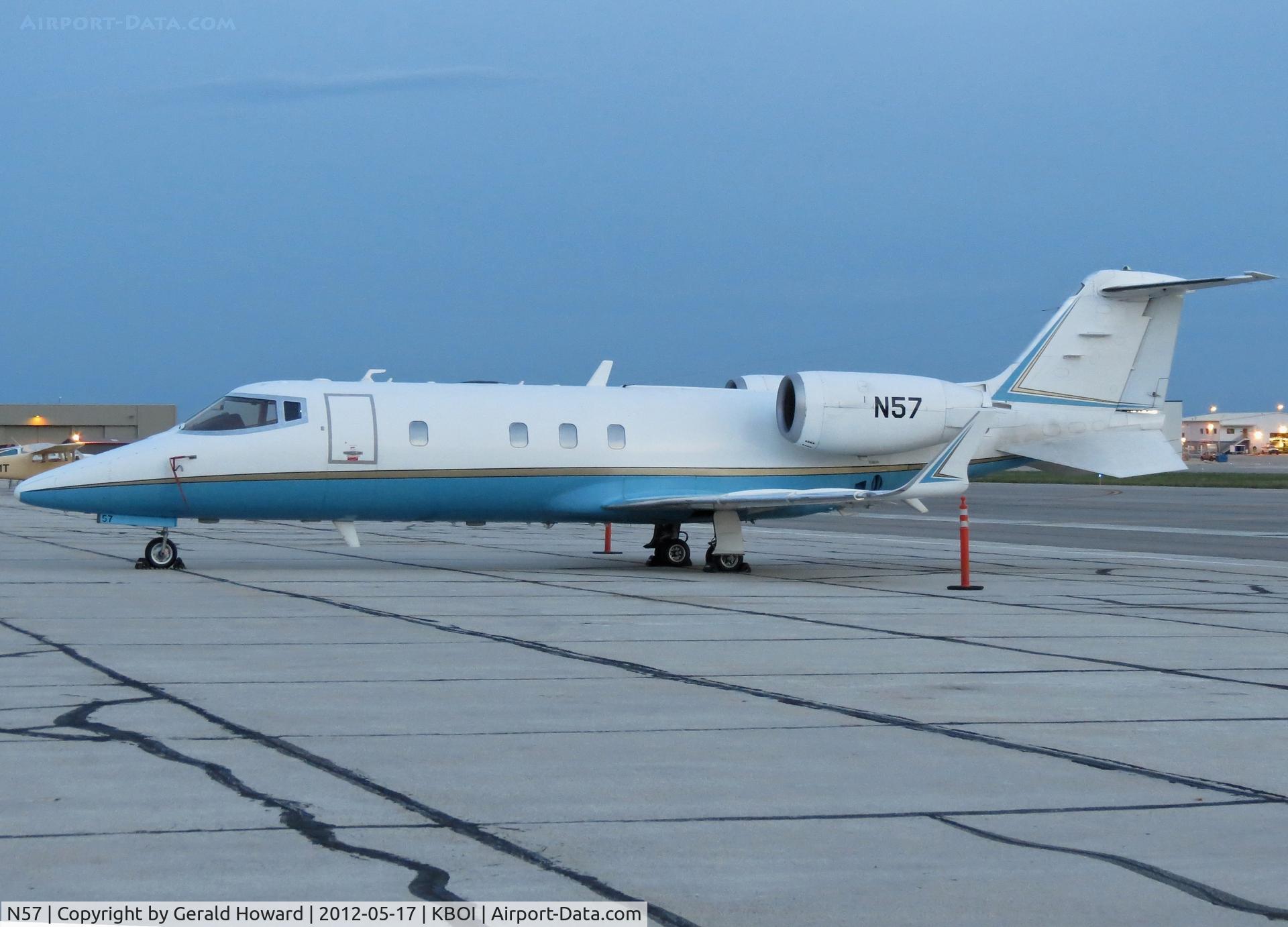 N57, 1994 Learjet Inc 60 C/N 039, FAA aircraft on Western ramp.