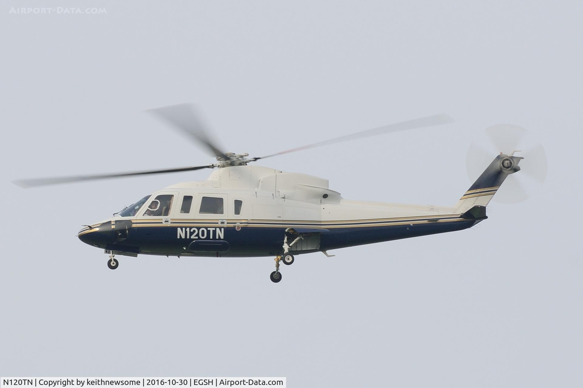 N120TN, 2010 Keystone Helicopter S-76C C/N 760781, Misty arrival.