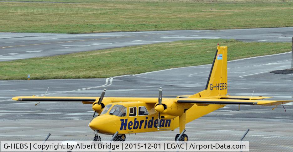 G-HEBS, 1994 Britten-Norman BN-2B-20 Islander C/N 2267, An unusual and unexpected visitor.  Usually found operating scheduled services around the Western Isles of Scotland.