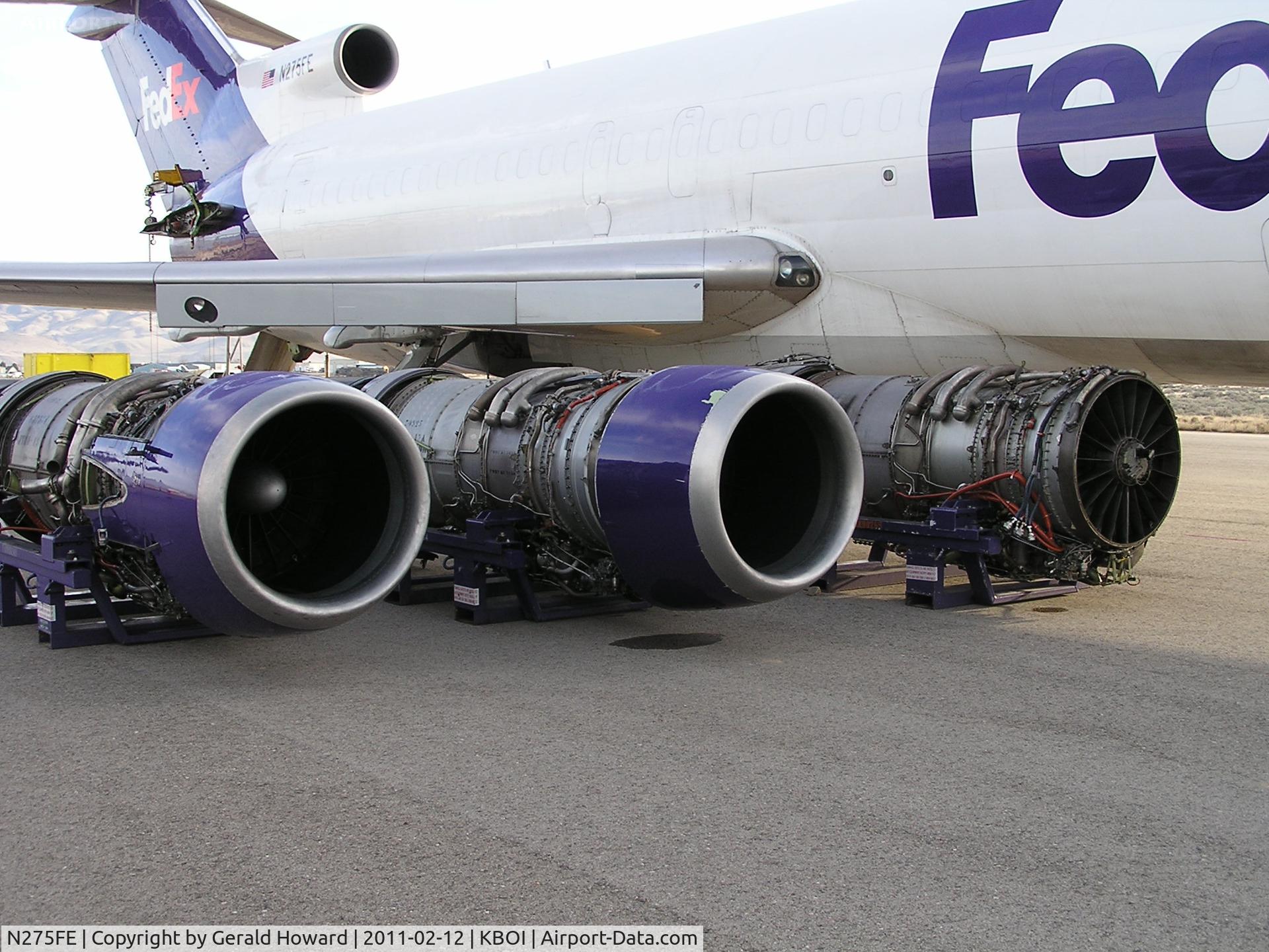 N275FE, 1980 Boeing 727-233F C/N 22040, Stage three engines have been removed and are off to being used elsewhere.