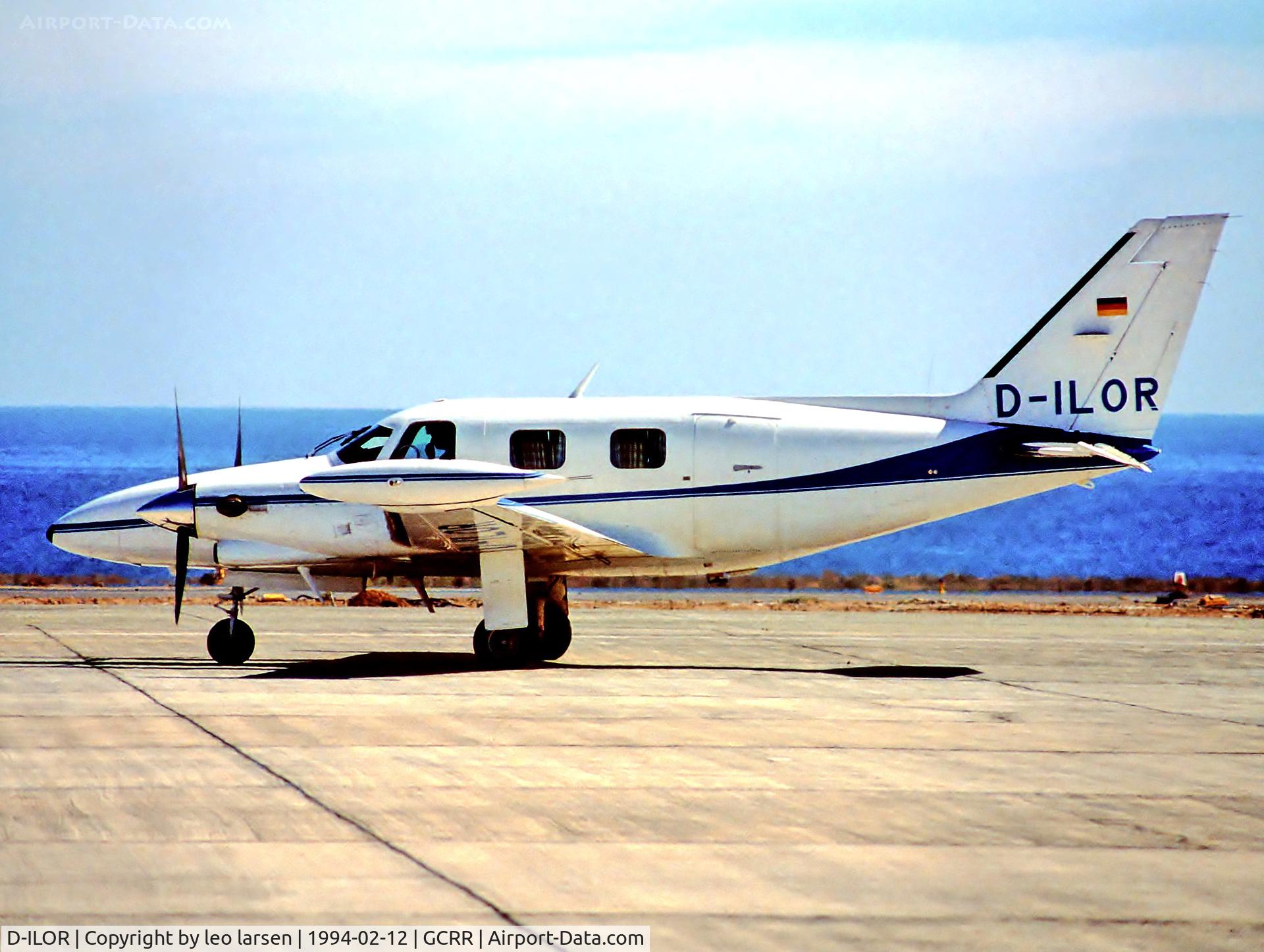 D-ILOR, 1979 Piper PA-31T1 Cheyenne 1 C/N 31T-7904001, Lanzarote 12.2.94
