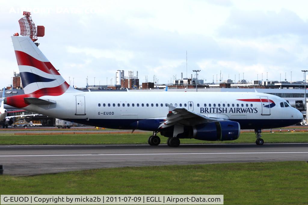 G-EUOD, 2001 Airbus A319-131 C/N 1558, Landing