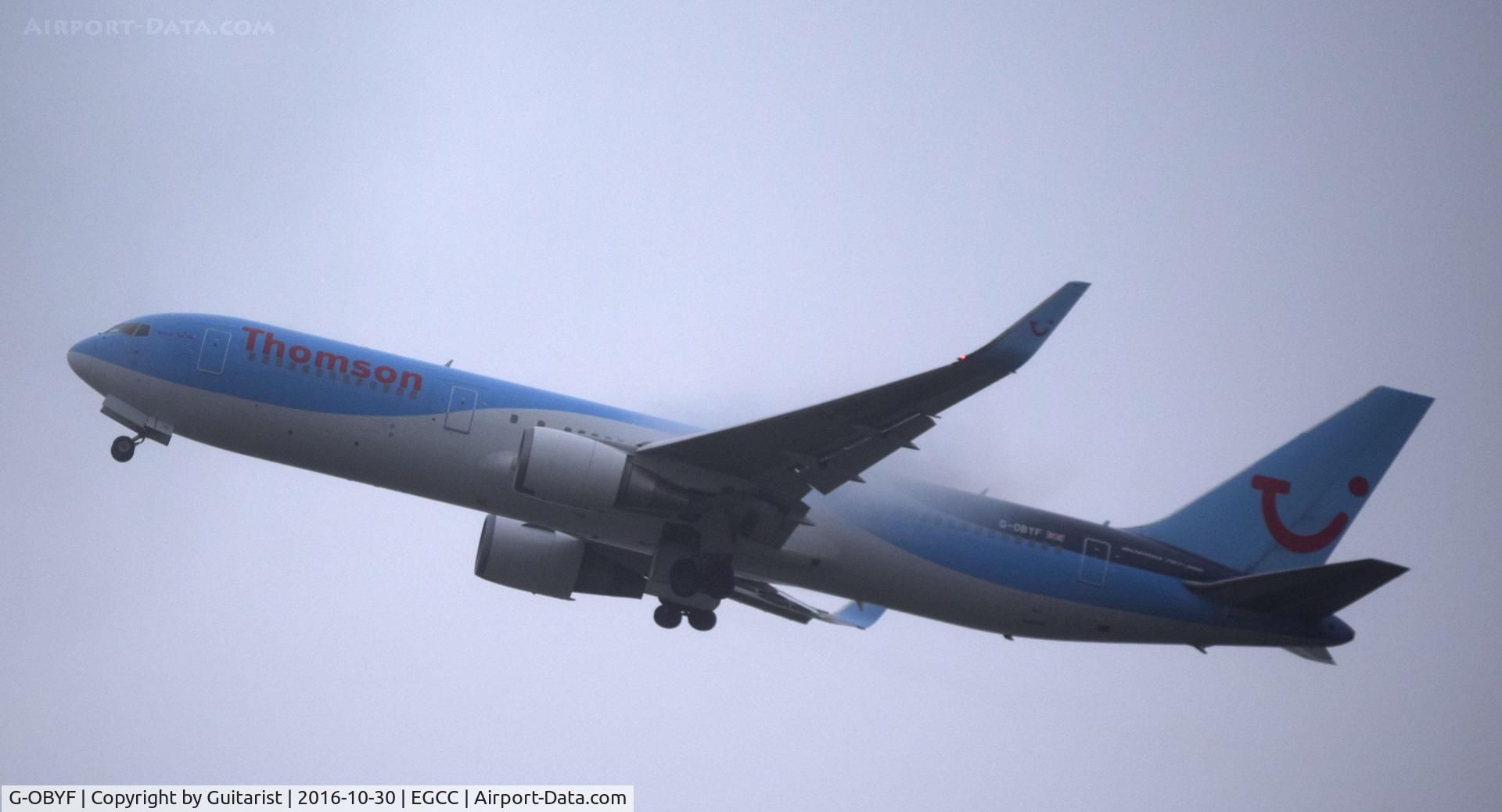 G-OBYF, 1998 Boeing 767-304 C/N 28208, At Manchester