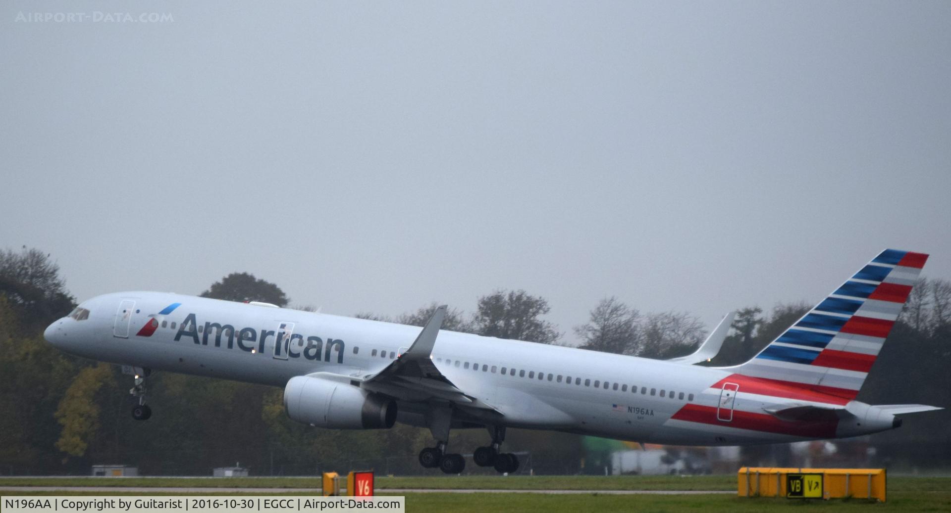 N196AA, 2001 Boeing 757-223 C/N 32390, At Manchester
