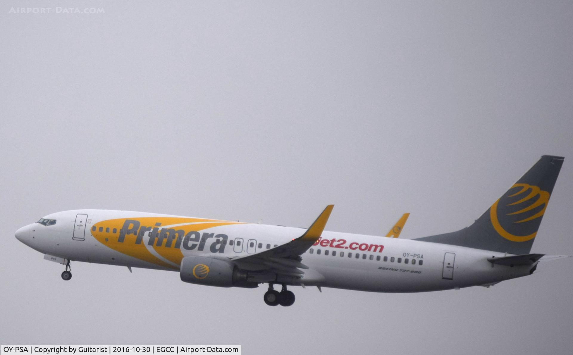 OY-PSA, 2007 Boeing 737-8Q8 C/N 30688, At Manchester